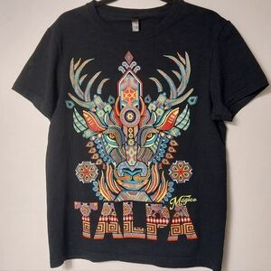 Codigo Cotton Multicolor Talpa Psychedelic Deer Graphic T-Shirt
